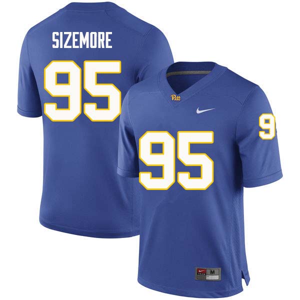 Men #95 Greg Sizemore Pittsburgh Panthers College Football Jerseys Sale-Royal